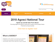 Tablet Screenshot of agosci.org.au